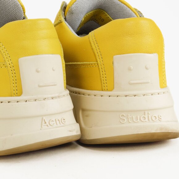 Acne Studios Perey Yellow Leather Low Top Lace Sneaker - Picture 10 of 12